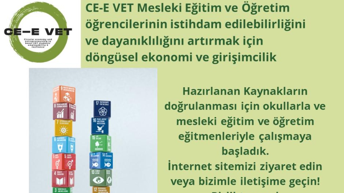 “CE-E VET Circular economy and entrepreneurship to boost VET students’ employability and resilience”